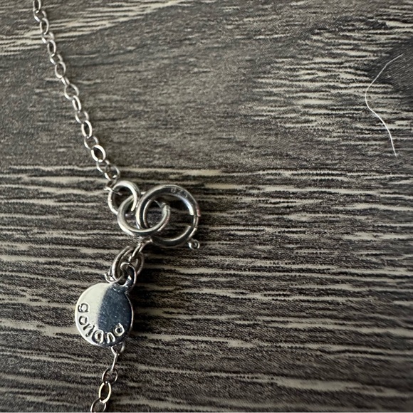 Gorjana Reese Long Tassel Necklace White Gold 925 Sterling Silver - Picture 6 of 6